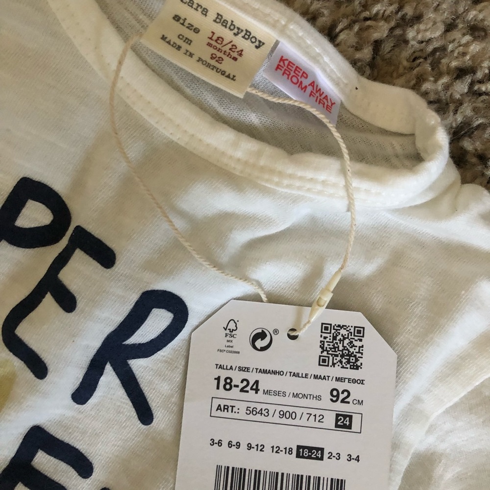 Zara kids baby boy long-sleeve t-shirt.